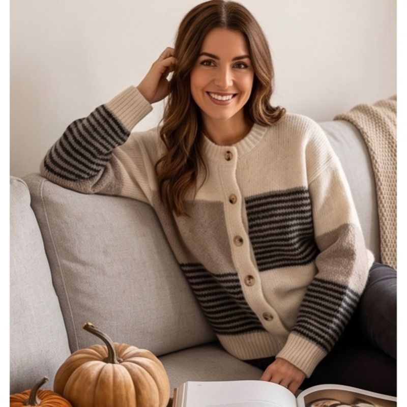 Mercedes Cardigan, Beige