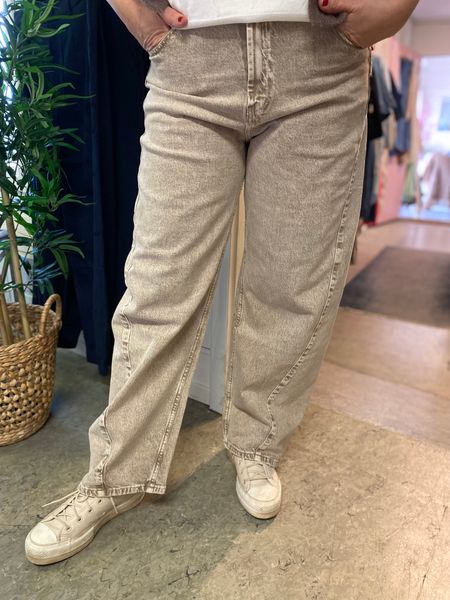 Hovedbilde Massimo Barrel Jeans, brun/melert