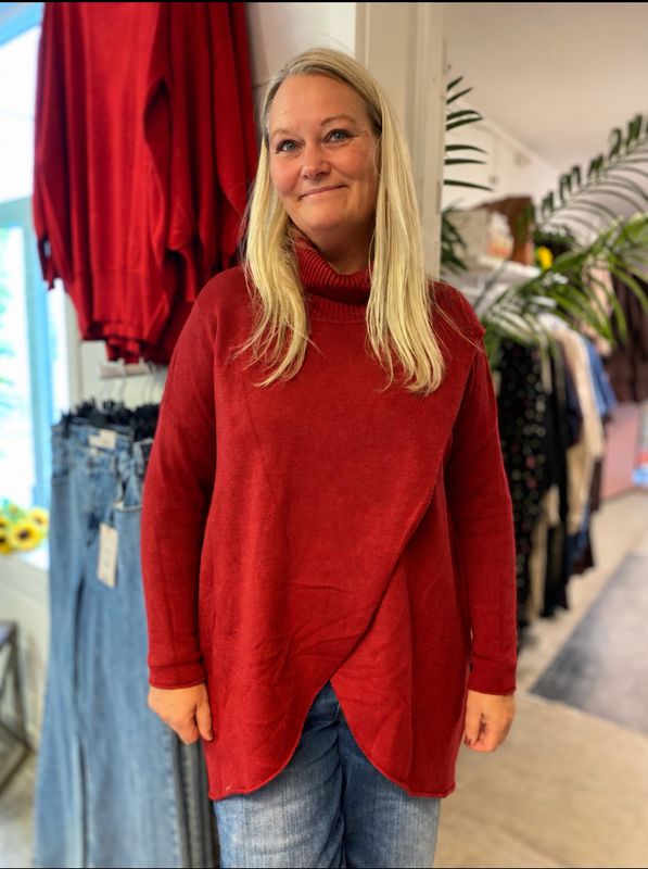 Olivia genser, bringebær rød