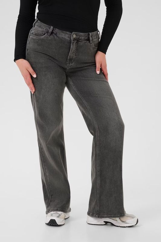 KC Sina HW Flared Jeans, medium grey