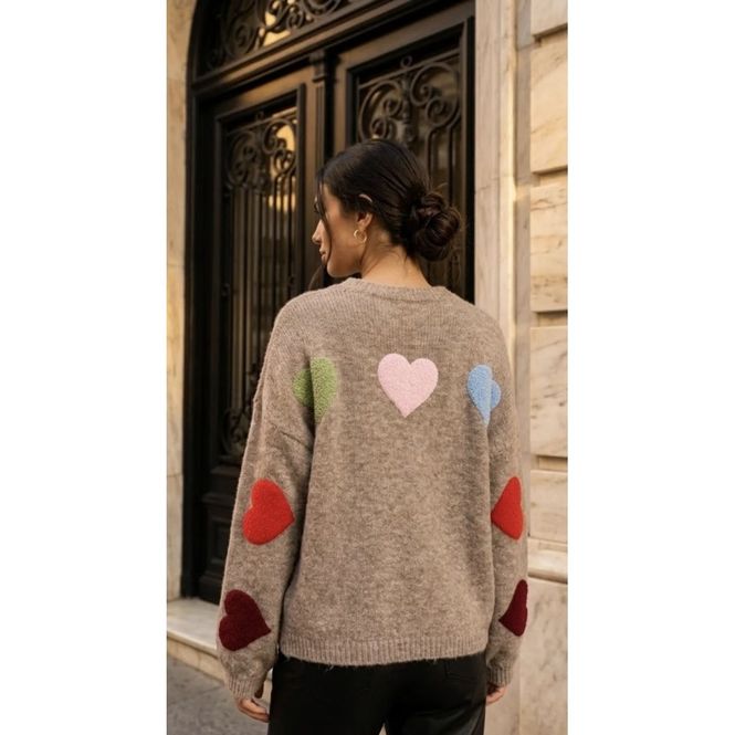 Hovedbilde Love Yourself genser, Taupe