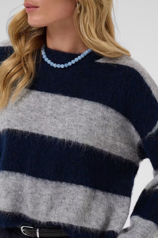 Tayzie SZ Pullover, Navy/grey melange