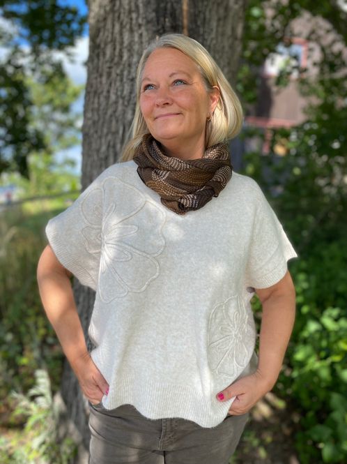 Hovedbilde BY omea vest/slipover - bjørk melert