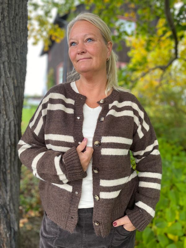 Zelma Knit Cardigan, Choco Lux