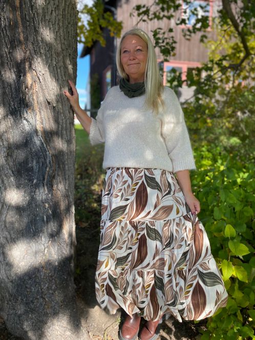 Hovedbilde Sofie skjørt, beige/brun/grønn
