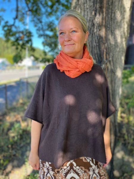 Hovedbilde Poncho/genser, mørk brun