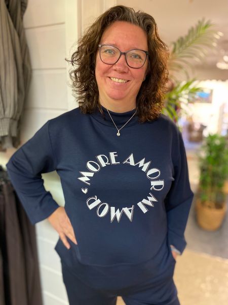Hovedbilde Genser m/skrift, marineblå