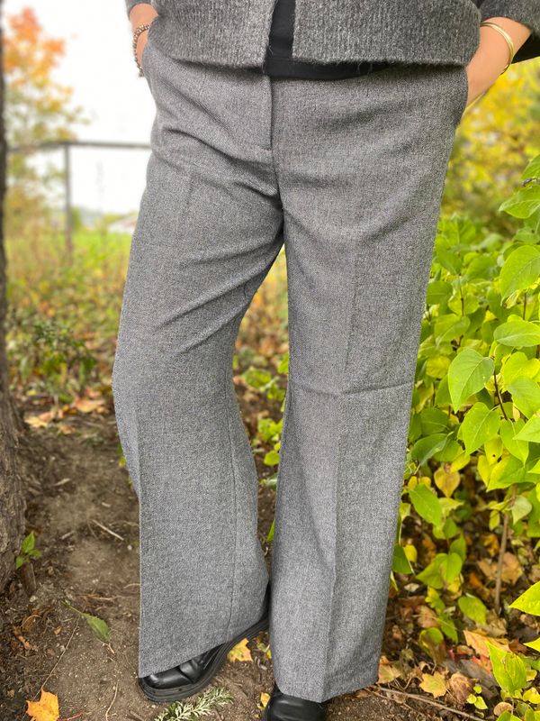 BYetona Suit Pants, Grey Melange