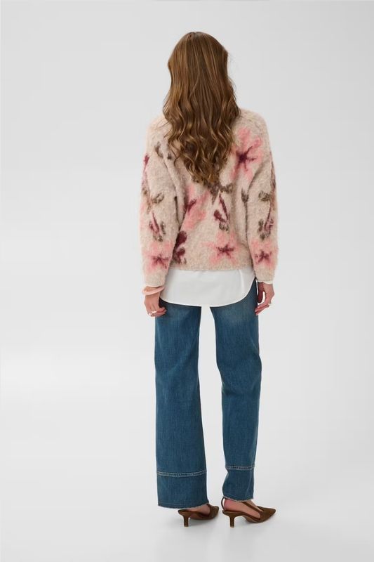 UliceSZ pullover - blomstrete/beige